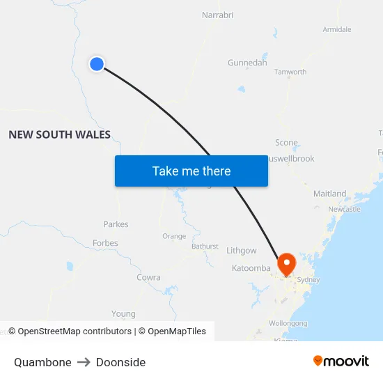 Quambone to Doonside map