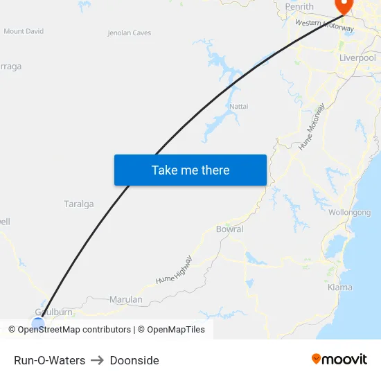 Run-O-Waters to Doonside map