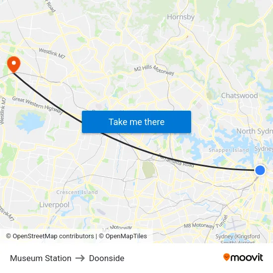 Museum Station to Doonside map