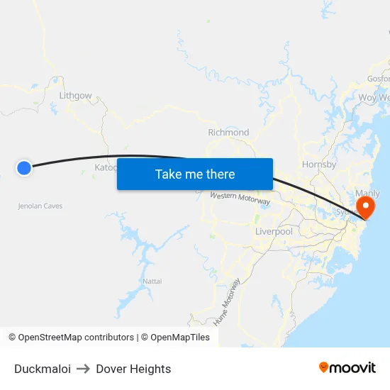 Duckmaloi to Dover Heights map