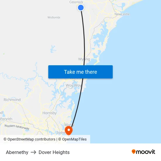 Abernethy to Dover Heights map