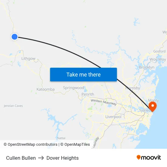 Cullen Bullen to Dover Heights map