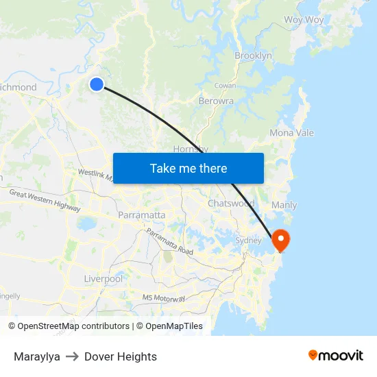 Maraylya to Dover Heights map