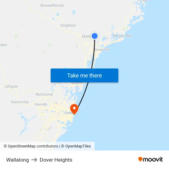 Wallalong to Dover Heights map