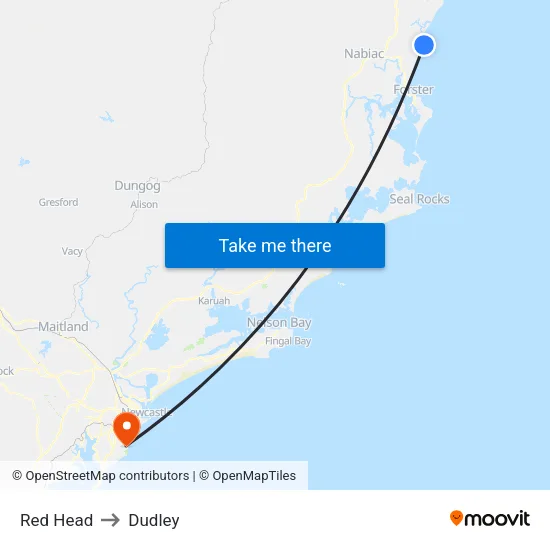 Red Head to Dudley map