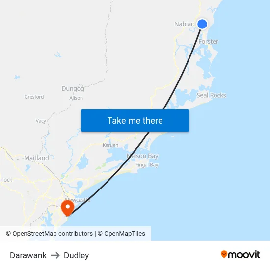 Darawank to Dudley map