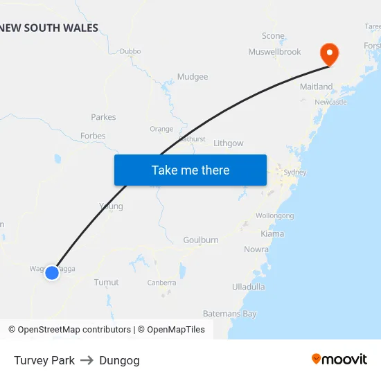 Turvey Park to Dungog map
