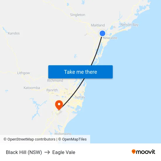 Black Hill (NSW) to Eagle Vale map