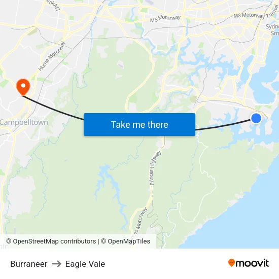 Burraneer to Eagle Vale map