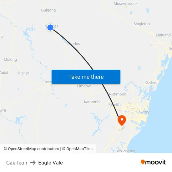 Caerleon to Eagle Vale map