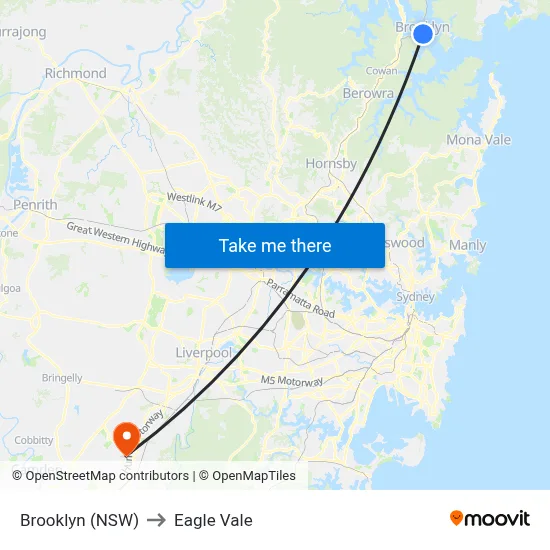 Brooklyn (NSW) to Eagle Vale map