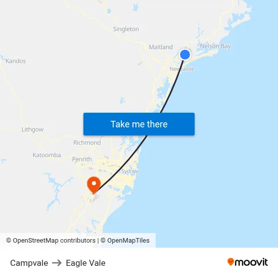 Campvale to Eagle Vale map