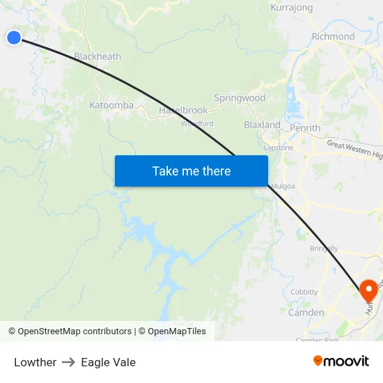 Lowther to Eagle Vale map