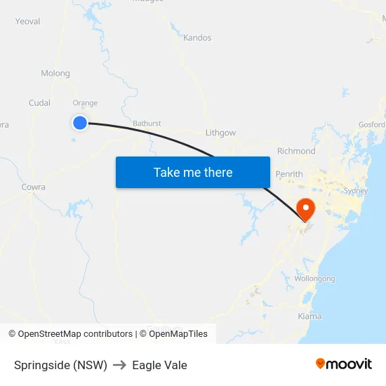 Springside (NSW) to Eagle Vale map