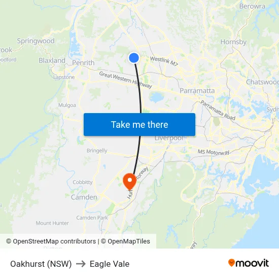 Oakhurst (NSW) to Eagle Vale map