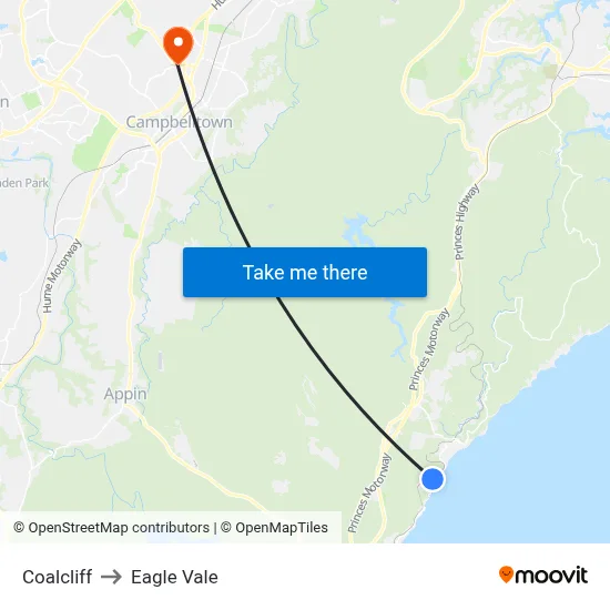 Coalcliff to Eagle Vale map