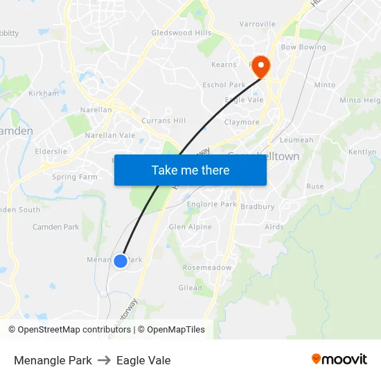 Menangle Park to Eagle Vale map