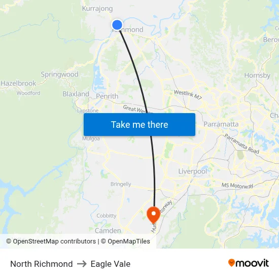 North Richmond to Eagle Vale map