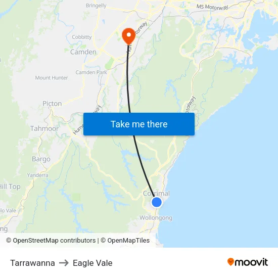Tarrawanna to Eagle Vale map