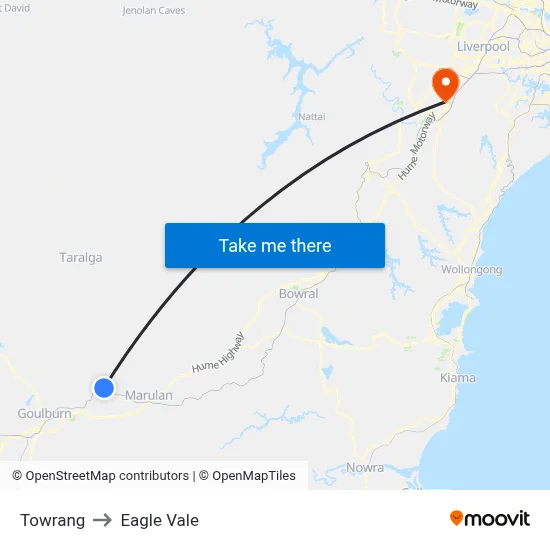 Towrang to Eagle Vale map