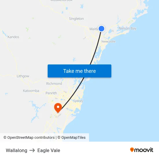 Wallalong to Eagle Vale map