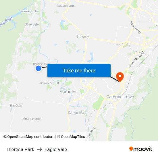 Theresa Park to Eagle Vale map