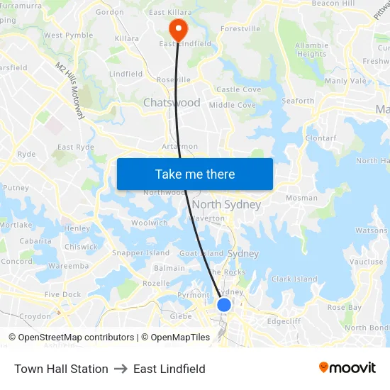 Town Hall Station to East Lindfield map