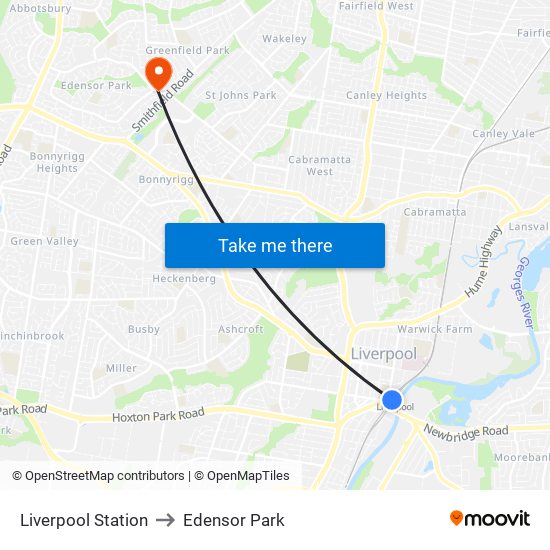 Liverpool Station To Edensor Park With Public Transportation