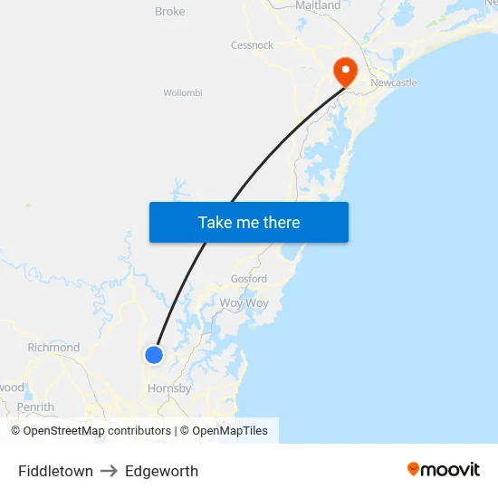 Fiddletown to Edgeworth map