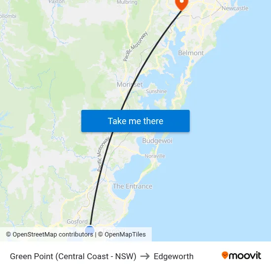 Green Point (Central Coast - NSW) to Edgeworth map