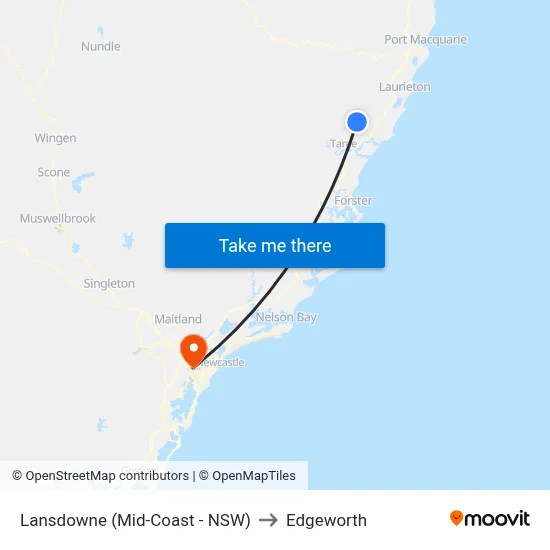Lansdowne (Mid-Coast - NSW) to Edgeworth map
