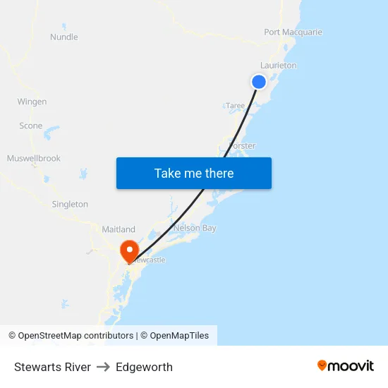Stewarts River to Edgeworth map