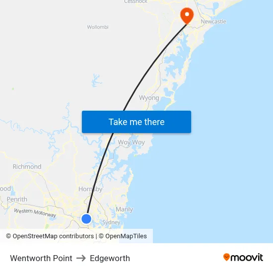 Wentworth Point to Edgeworth map