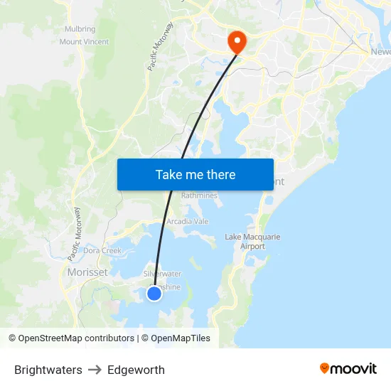 Brightwaters to Edgeworth map