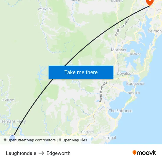 Laughtondale to Edgeworth map