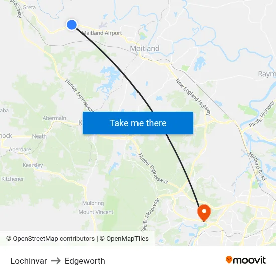 Lochinvar to Edgeworth map