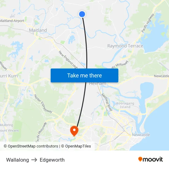 Wallalong to Edgeworth map