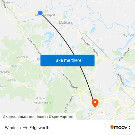 Windella to Edgeworth map