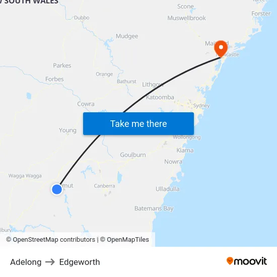 Adelong to Edgeworth map