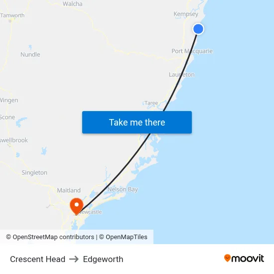 Crescent Head to Edgeworth map