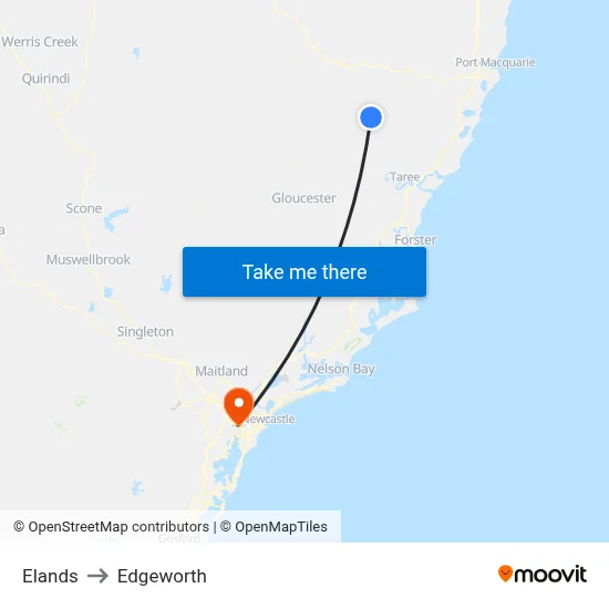 Elands to Edgeworth map