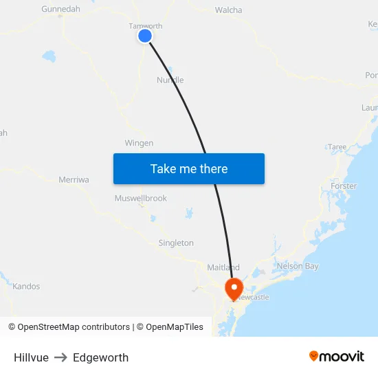 Hillvue to Edgeworth map