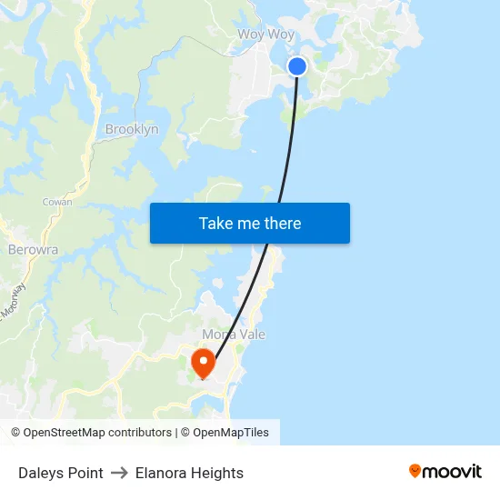Daleys Point to Elanora Heights map