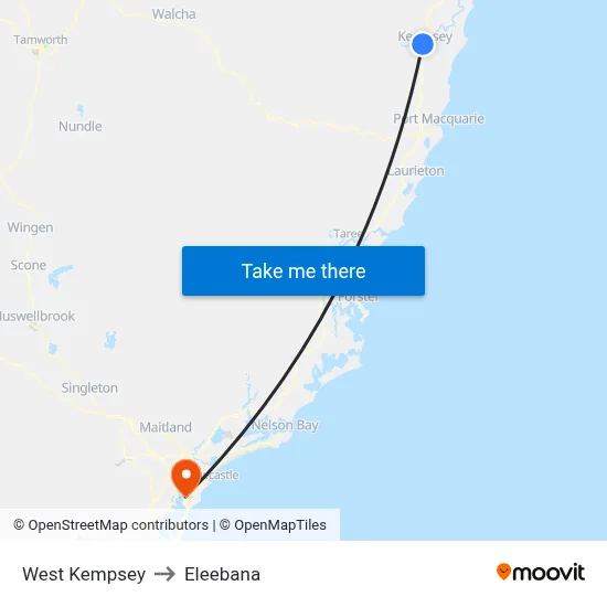 West Kempsey to Eleebana map