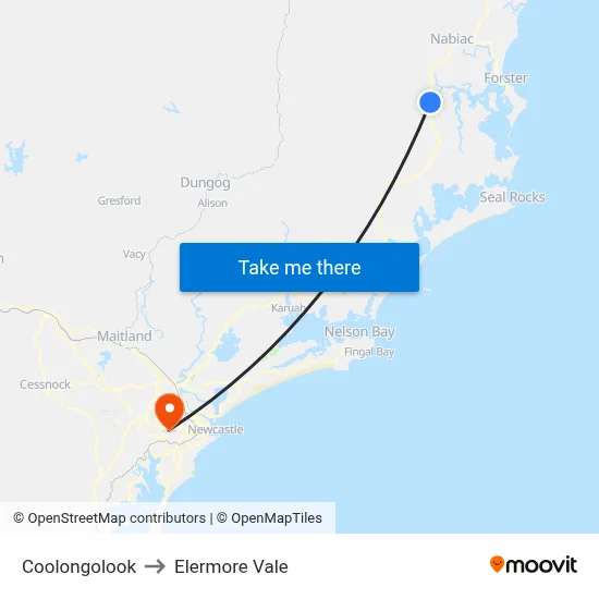 Coolongolook to Elermore Vale map