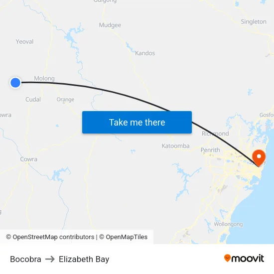 Bocobra to Elizabeth Bay map