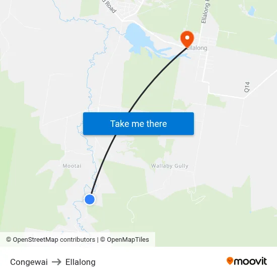 Congewai to Ellalong map