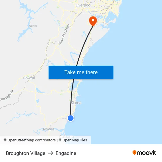 Broughton Village to Engadine map
