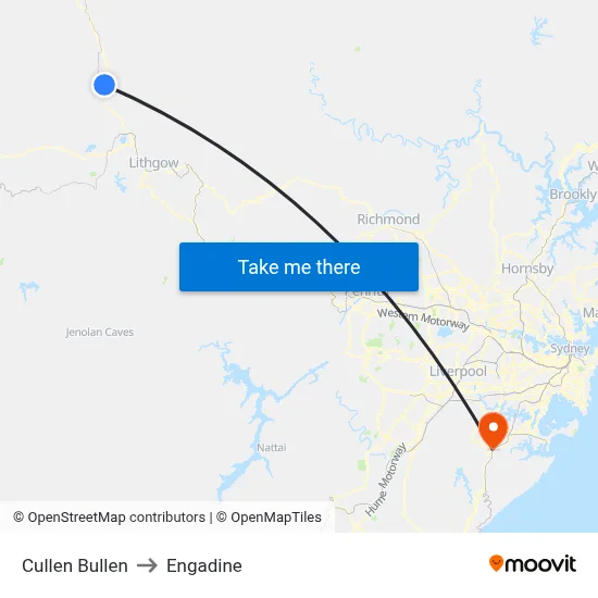 Cullen Bullen to Engadine map
