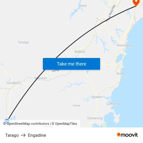 Tarago to Engadine map